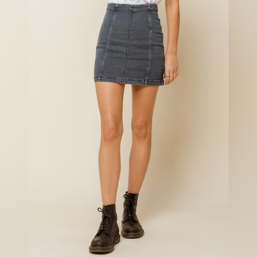 Free People Femme Denim Mini Skirt